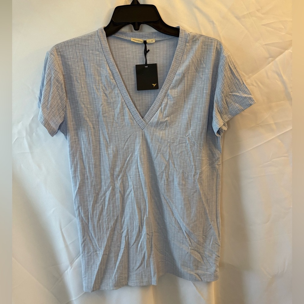 Honigman Light Blue V-Neck Women’s Shirt